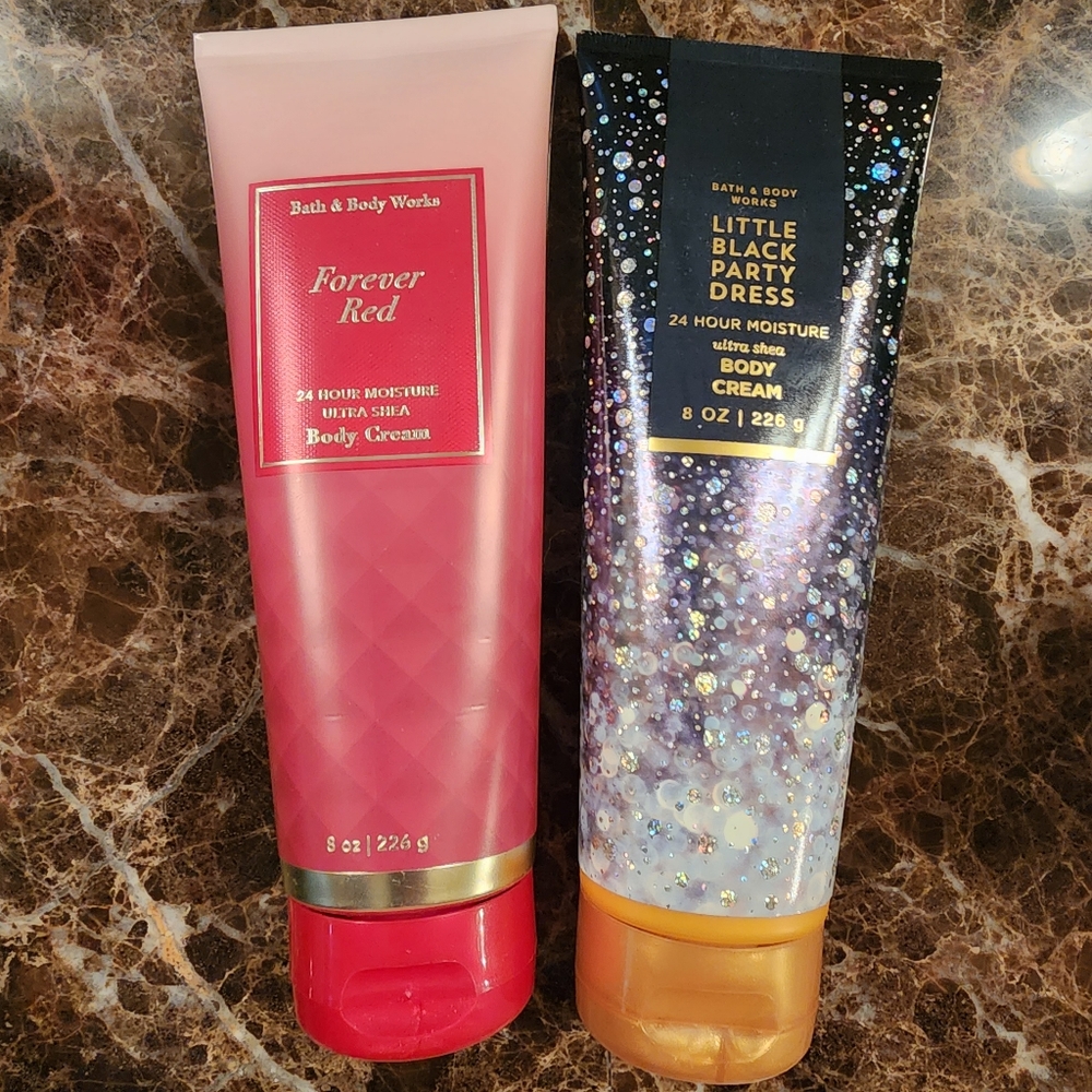 Bath & Body Works Forever Red and Little Black Party Dress NWT Body Creams